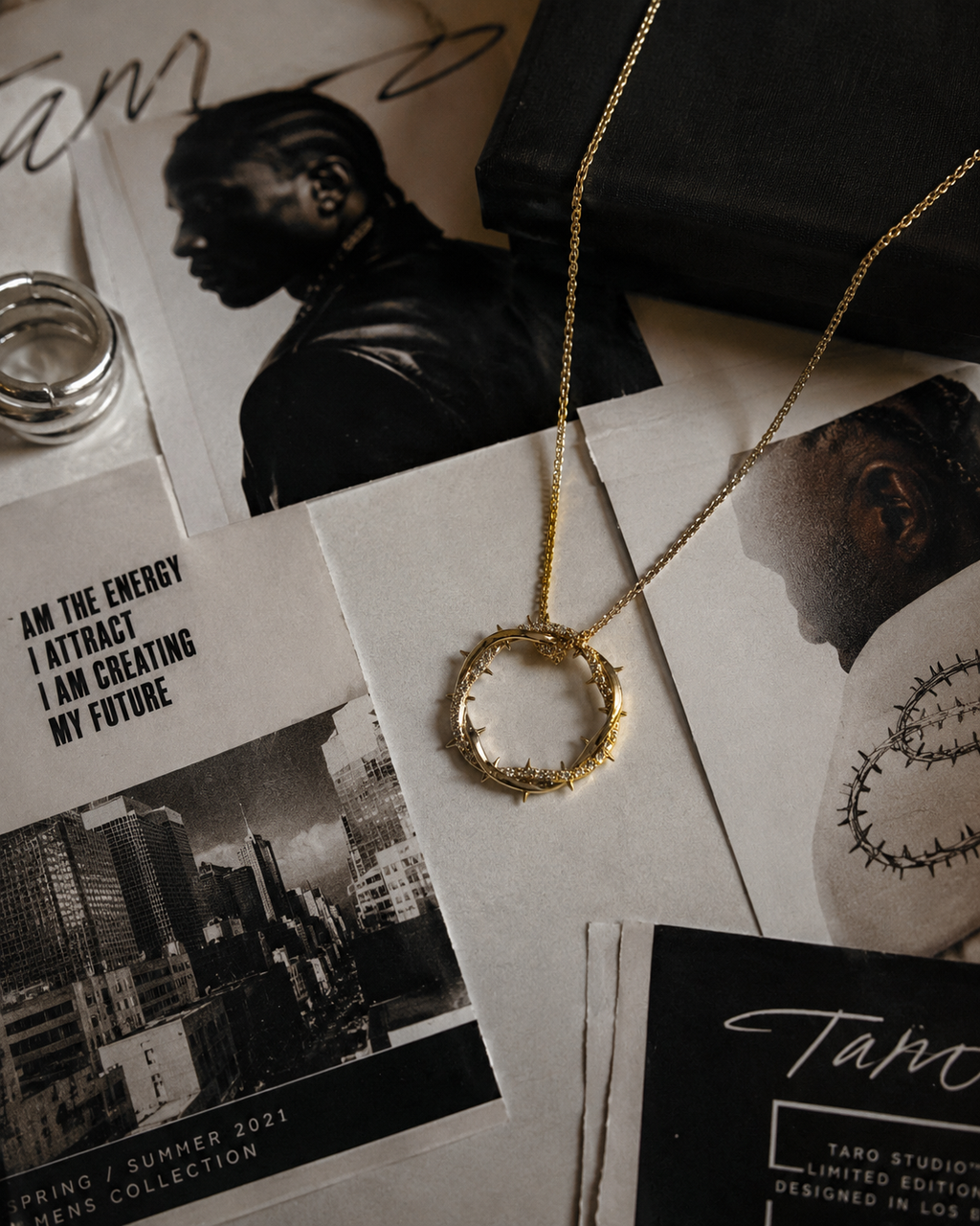 Crown of Thorns Necklace Gold editorial