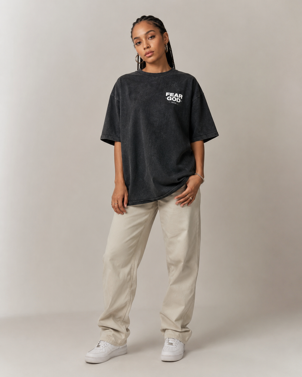 Fear God Tee Black Front