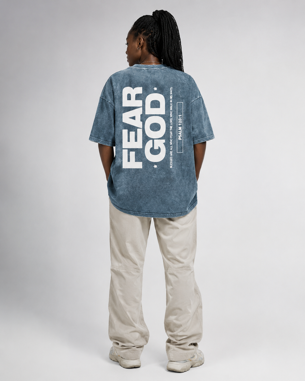 Fear God Tee Blue Back