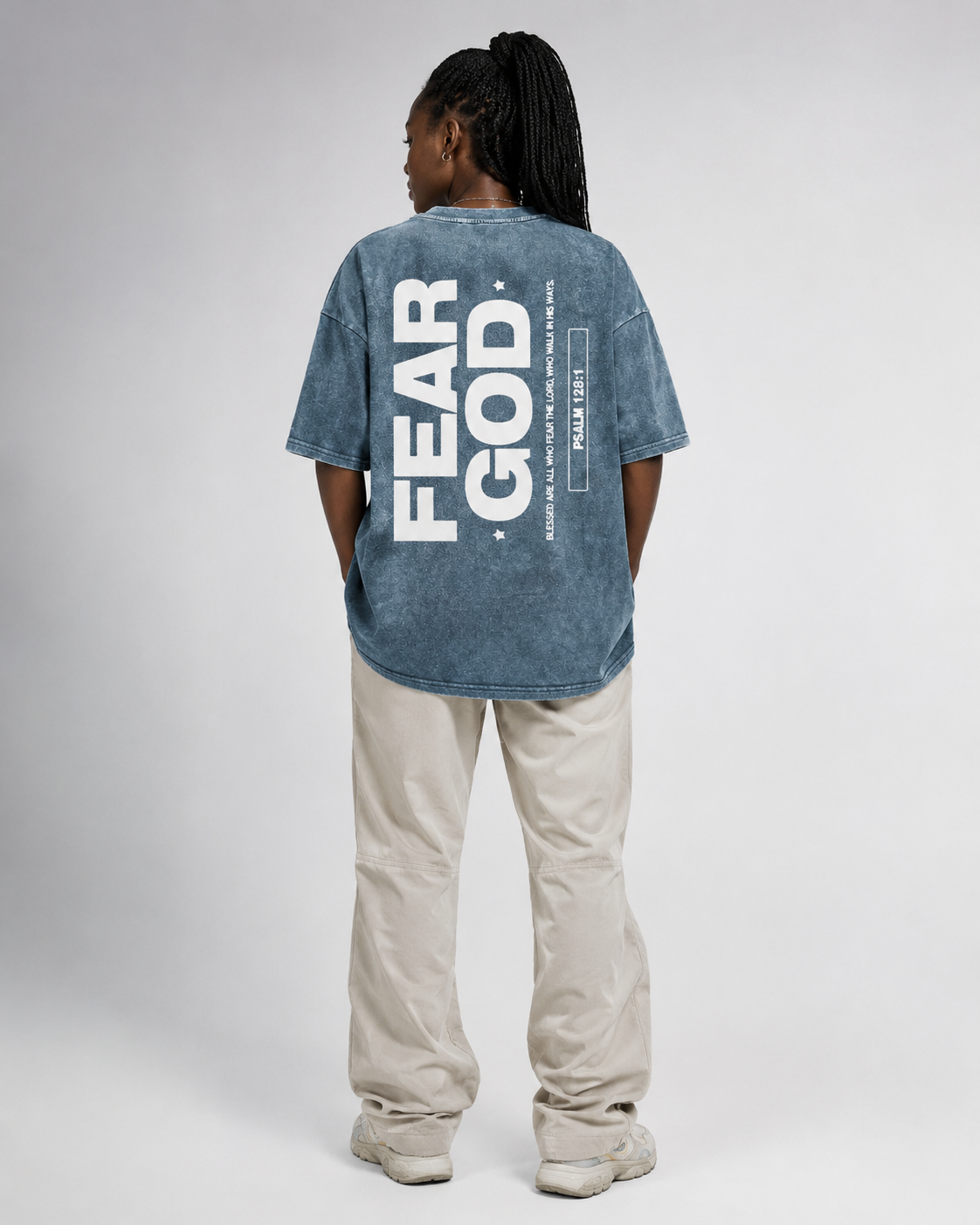 Fear God Tee Blue Back
