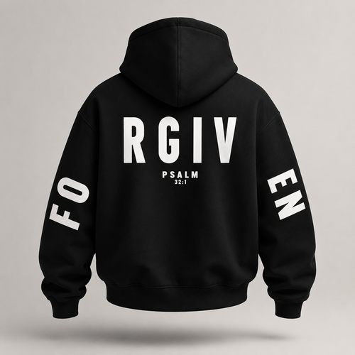 Forgiven Hoodie Black Back