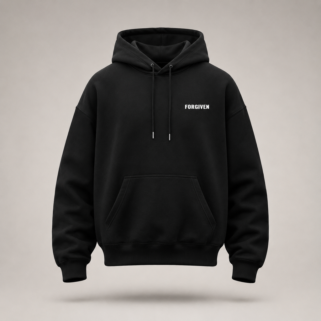Forgiven Hoodie Black Front