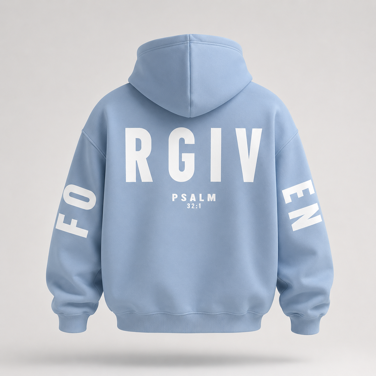 Forgiven Hoodie Blue Back