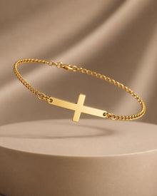 Gold Cross Bracelet