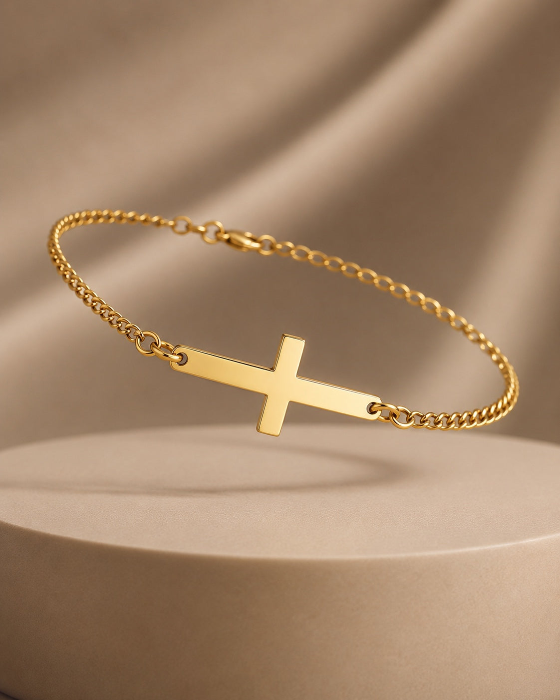 Gold Cross Bracelet