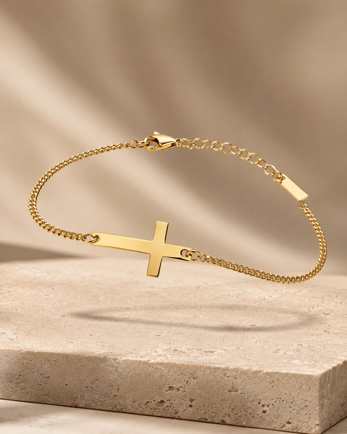 Gold Cross Bracelet