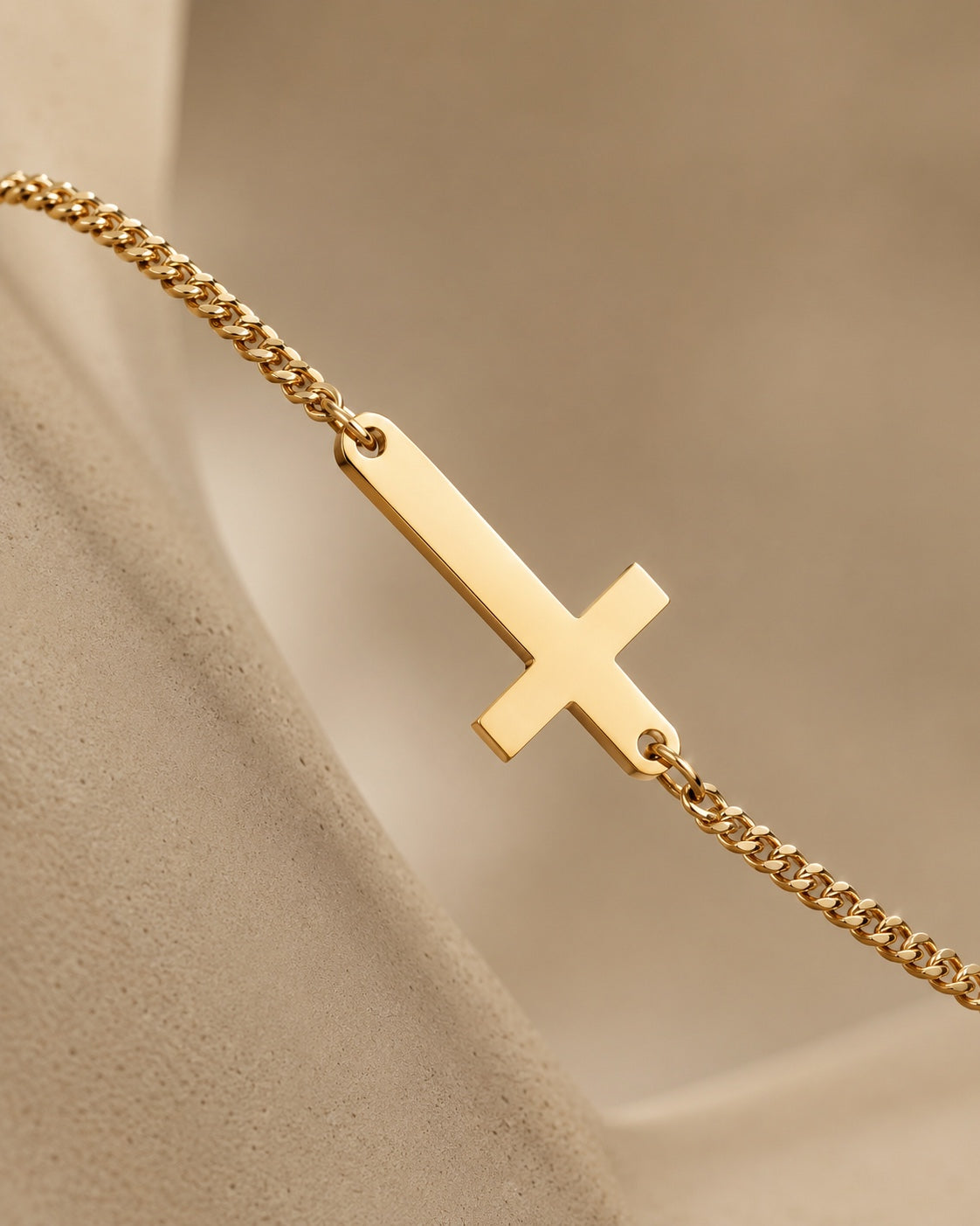 Gold Cross Bracelet