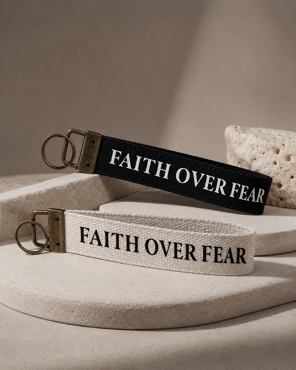 Faith Over Fear Keychain
