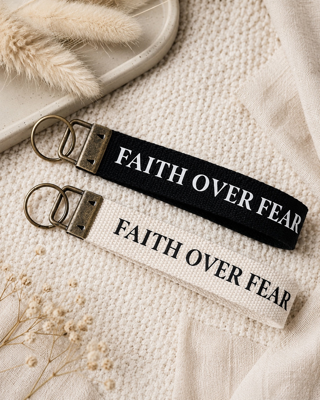 Faith Over Fear Keychain
