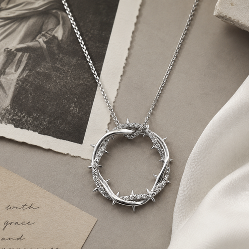 Crown of Thorns Silver flat lay